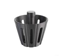 Yhenlovtt Cono de prensa de papel de filtro para café B75, estructura acanalada, con centro hueco para operación de bricolaje, compatible con accesorios de preparación (color negro)