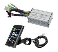 Yhenlovtt Controlador con medidor de pantalla LCD para sistema 15a 36v/48v 250w eléctrico para bicicleta, aleación de aluminio, impermeable, plano para modificación de bicicleta