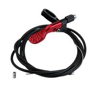 Yhenlovtt Controlador de tija de sillín con cuentagotas de 22 mm de diámetro para bicicleta para enrutamiento de palanca Gri mejorado con poste interno y externo, aleación de aluminio (rojo)