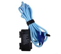 Yhenlovtt Cuerda de luz LED para acampar al aire libre, 300 cm, impermeable, IP66, luminosa, con 8 modos y alta resistencia, capacidad de carga de 370 kg (azul claro)