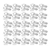 Yhenlovtt D-For - Kit de colgadores de cuadros de anillo, ganchos de hierro resistentes para fotos y obras de arte, compatible con marcos de 2 agujeros y 3 agujeros, tornillos de acero inoxidable