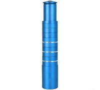 Yhenlovtt Elevador de manillar para bicicletas de montaña con ajuste de altura ajustable y montaje de doble tornillo para evitar que se afloje durante el uso (azul 180 mm)