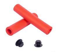 Yhenlovtt Espuma para manillar de bicicleta de 222 mm, silicona de 130 mm de longitud, agarre compatible con diseño de carretera antideslizante con boquilla hidrofóbica Plus (rojo)