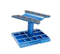 Yhenlovtt Estación de reparación RC versión mejorada 2022 con soporte giratorio de 360°, personalización de altura e integración de herramientas para modelos axiales FMS (azul)