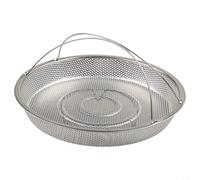 Yhenlovtt Estante de vapor de acero inoxidable con asa, soporte de drenaje multifuncional para cocinar verduras al vapor y lavar frutas en la cocina (8.86 pulgadas)