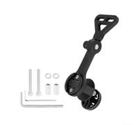 Yhenlovtt Extensión de montaje de nailon para computadora de bicicleta para Garmin, soporte de luz de vástago de manillar ajustable, juego de rack de computadora de ciclismo de 180 grados