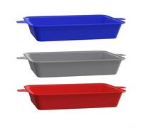 Yhenlovtt Forros de silicona para bandejas de goteo para parrillas Weber de 8.62 x 6 x 1.57 pulgadas, resistentes al calor, reutilizables, juego de 3 forros de bandeja de grasa para barbacoa, juego de