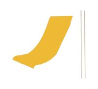 Yhenlovtt Funda de repuesto para silla de playa de poliéster para tumbonas, 120 x 45 cm, protección UV, resistente a la decoloración, compatible con reclinable, picnic y pesca (amarillo)