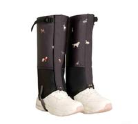 Yhenlovtt Fundas para botas de barro para jóvenes, polainas de senderismo para niños, protección contra la nieve, leggings ajustables para exteriores, selva, negro (negro)