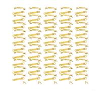 Yhenlovtt Gold - Perchas para cuadros con dientes de sierra, resistentes, paquete de 50 unidades, accesorios de marco de hierro negro con tornillos para montaje en pared