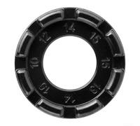 Yhenlovtt Herramienta de llave para radios de bicicleta, con 8 ranuras, para ajuste y tensión de llantas de rueda, accesorio de reparación de acero compacto, para mantenimiento de ciclismo