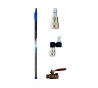 Yhenlovtt Herramienta portátil de limpieza de radiador 2000PSI limpiador de radiador de acero inoxidable con conector giratorio de 360° para tanque de agua, 57-60 cm (B)