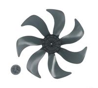 Yhenlovtt Hoja de ventilador de plástico con hojas de 14 pulgadas, piezas de repuesto silenciosas de 350 mm, hélice de plástico con diseño de agujero central, accesorios de refrigeración para