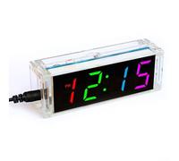 Yhenlovtt Innovador kit de montaje de reloj electrónico perfecto para enseñar a los estudiantes sobre circuitos y cronometraje (rosa)