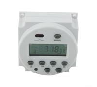 Yhenlovtt Interruptor temporizador digital, pantalla LCD de 12 V 16 A programable para relé con cubierta impermeable y conector de cable para lámparas, calentadores, pulverizadores, agrícolas (A)