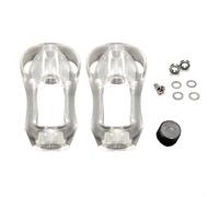 Yhenlovtt Juego completo de pomos acrílicos para carrete de cebo modificado DAIWA con componentes esenciales (color transparente)