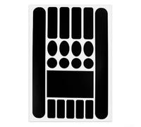 Yhenlovtt Juego de 16 pegatinas de protección de carbono para marco de bicicleta, color negro mate, película protectora transparente negra para bicicletas Road Plus (negro mate)