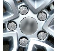 Yhenlovtt Juego de 20 tapas de tuerca de rueda de 17 mm con diamantes de imitación blancos para protección y mejora de ruedas de coche, camión