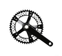 Yhenlovtt Juego de bielas de ciclismo con aleación de aluminio 7075 hueco diseño integrado interfaz de eje 144BCD y plato de 49 dientes para bicicletas de engranaje fijo (sin soporte)