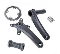 Yhenlovtt Juego de bielas huecas 104BCD Manivela MTB 9 10 11 12 velocidades 32T 34T 36T estrecho ancho 170mm aleación 29mm eje Q Factor 160mm (36T)