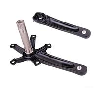 Yhenlovtt Juego de bielas plegables para sistema Hollowtech Construcción de aluminio ligero 130BCD, interfaz de plato de 170 mm, brazos (negro)