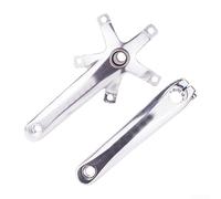 Yhenlovtt Juego de bielas plegables para sistema Hollowtech, construcción de aluminio ligero, interfaz de plato 130BCD, brazos de 170 mm (plateado)