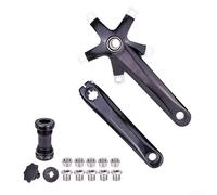 Yhenlovtt Juego de bielas plegables para sistema Hollowtech, construcción de aluminio ligero, interfaz de plato 130BCD, brazos de 170 mm (juego negro)