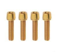Yhenlovtt Juego de cierres de vástago para bicicleta y pernos de ciclismo compatibles con M5 x 20 mm, para manubrio de cabeza Allen de acero, 4 piezas, tornillos M6 x 20 mm para vástago de bicicleta