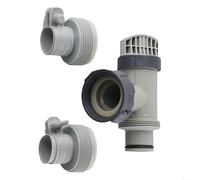 Yhenlovtt Juego de conectores de bomba de filtro de piscina, con válvula de émbolo y adaptador de manguera tipo B, para sistema de control de agua de piscina sobre el suelo