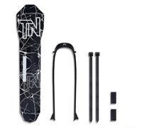 Yhenlovtt Juego de guardabarros para bicicleta, plástico PP5 delantero trasero, fácil instalación sin herramientas, se adapta a horquillas de 90-200 mm para bicicleta de montaña de carretera (A)