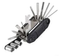 Yhenlovtt Juego de herramientas de reparación de bicicletas 16 en 1 con estructura plegable para bicicletas de montaña y carretera, compacta, móvil, multifunción, juego de mantenimiento de ciclismo