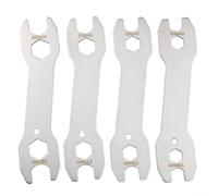 Yhenlovtt Juego de llaves de cono de cubo de bicicleta de acero inoxidable, llave de eje de 13/14/15/16/17/18/19/20 mm, para mantenimiento y reparación de ruedas de bicicleta, kit de herramientas