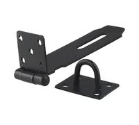 Yhenlovtt Kit de cerrojo de candado de puerta de acero inoxidable para seguridad antirrobo, enganche de placa de hebilla de bloqueo plegable compatible con granero, baño, dormitorio, puertas de hotel