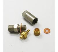 Yhenlovtt Kit de tuercas de freno hidráulicas para manguera Hope Brakes E4 X2 V4 Bicycle Tech3 - Conectores de boquilla de cobre y acero inoxidable (cierre)