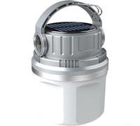 Yhenlovtt Ligero y solar con Plus para acampar al aire libre, senderismo, linterna con diseño USB, LED, resistente al agua, recargable (gris)