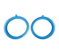 Yhenlovtt Limpiador de piscina para neumáticos delanteros, juego de neumáticos delanteros de repuesto compatible con Poolvergnuegen 2X 4X Limpiador de presión Parte 896584000-143 Goma