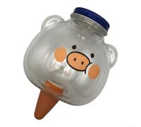 Yhenlovtt Lindos dispositivos automáticos de riego de plantas en forma de cerdo, herramientas de riego por goteo de plástico de 550 ml para el cuidado de plantas en interiores y exteriores en macetas