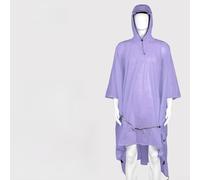 Yhenlovtt Lluvia de nailon recubierto de silicona 15D Pu8000 mm para campamento y capucha con ala de senderismo 3D y poncho impermeable al aire libre (morado L) negro