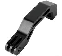 Yhenlovtt Luz de horquilla delantera plegable de aleación de aluminio para Brompton - Soporte de ángulo ajustable de 100° con compatibilidad con cámara de acción, color negro