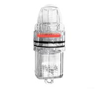 Yhenlovtt Luz LED de pesca subacuática con parpadeo de 360 grados para pesca nocturna, vida útil de 400 horas, impermeable hasta 2100 pies, utiliza batería n.º 5 (rojo)