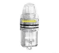 Yhenlovtt Luz LED de pesca subacuática con parpadeo de 360 grados para pesca nocturna, vida útil de 400 horas, resistente al agua para 2100 pies, utiliza batería n.º 5 (amarillo)