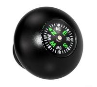 Yhenlovtt Mango de cabeza de bastón de trekking con brújula integrada para senderismo y caminar, agarre de plástico negro con interfaz de 3 sobre 8-16 roscas para Ca