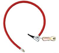 Yhenlovtt Manguera de bomba de aire para bicicleta y motocicleta con boquilla de válvula del Reino Unido, tubo de goma de 60 cm y clip de metal, compatible con Pres de piso alto