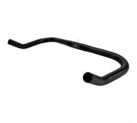 Yhenlovtt Manillar de aleación de aluminio Bullhorn ergonómico bicicleta de carretera MTB Fixie Drop Bend ligero Ciclismo Negro Urbano Daily Ride Single Speed Elevador delantero (25,4 x 390 mm)