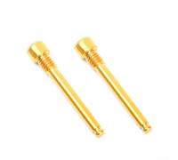 Yhenlovtt Muelle inoxidable para dorado/negro, paquete de 2 pernos de pinza de acero con Xt para clip de aleación para freno de disco de bicicleta (dorado)