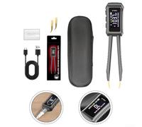 Yhenlovtt Multímetro digital ZT-MD1 Probador inteligente LCR, SMDChip Clip de prueba, resistencia de escaneo automático y probador de capacitancia para SMD (codo ZT-MD1)