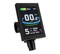 Yhenlovtt Pantalla LCD de bicicleta eléctrica, para controlador KT LCD8S 24V-48V pantalla a color impermeable computadora de ciclismo, con código de falla conector de 5 pines, negro