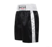 Yhenlovtt Pantalones cortos de boxeo unisex para Mma y tela en varios tamaños y colores transpirables para entrenamiento de Muay Thai con cintura y elástico (negro)