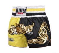 Yhenlovtt Pantalones cortos unisex de boxeo con cintura elástica tailandesa y tela transpirable para entrenamiento Muay M (52)