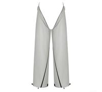 Yhenlovtt Pantalones de lluvia de liberación rápida con clasificación impermeable de 5000 mm y cremalleras de longitud completa para senderismo y camping, actividades al aire libre (gris)